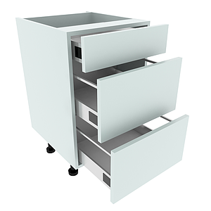 1000, 3 Drawer Base Unit-U-AAME